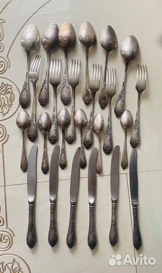 Ложки,вилки, ножи, мельхиоровые СССР