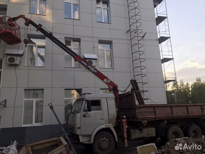 Кран борт камаз