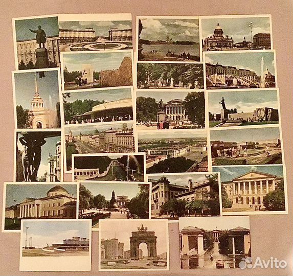 Открытки городов, пейзажей,картин30-70гг