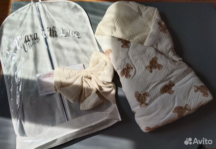 Конверт на выписку жатый муслин новый