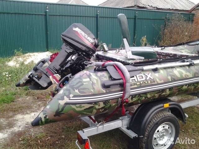 Лодка пвх HDX 370 Меркурий 15м прицеп мзса,эхолот