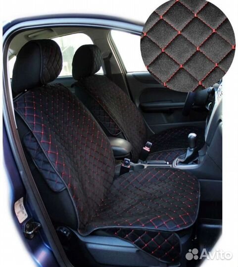 Авточехлы накидки с боками алькантара