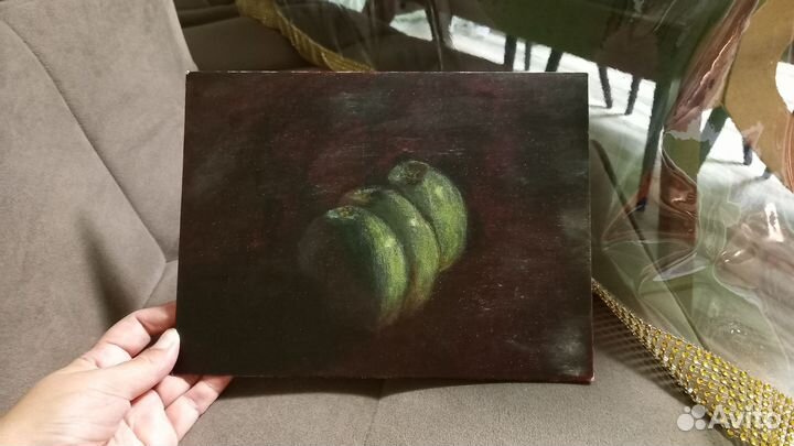 Картина миниатюра Яблоки в ночи