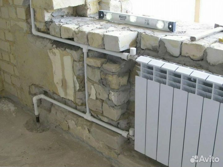 Установка радиатора отопления