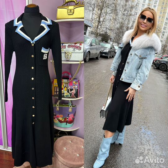 Sandro платье черное