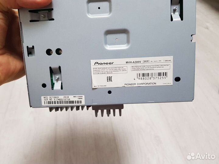 Автомагнитола pioneer MVH-A300V