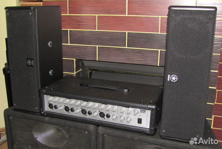 Колонки Yamaha 400-800W Pro 2шт Активный микшер ST