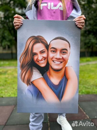 Портрет по фото, печать на холсте