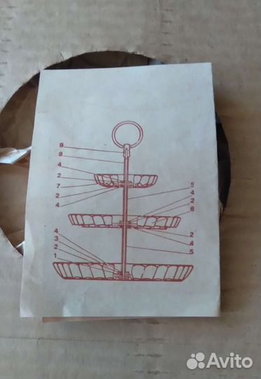 Ваза хрустальная трехъярусная