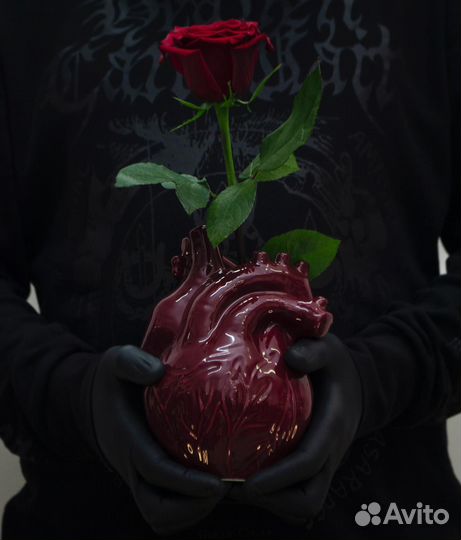 Ваза Сердце Killstar Ana-Tomic Heart Vase Красная