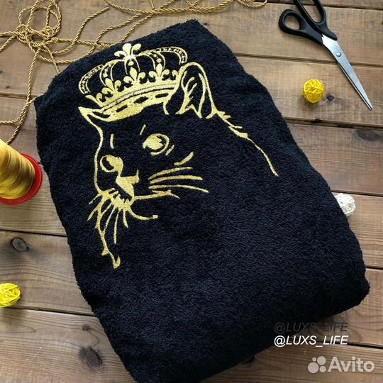 Плюшевый халат с именной вышивкой на заказ