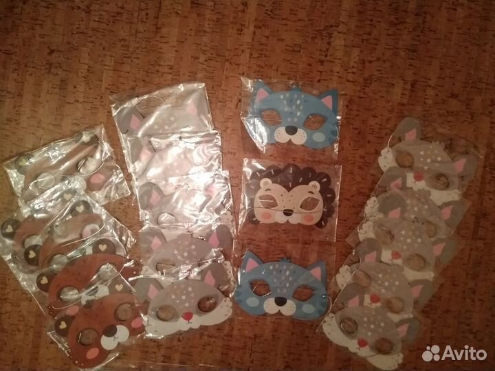 Новогодние маски/новогодние наклейки