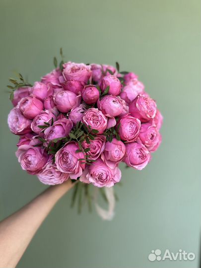 Кустовые пионовидные розы. Цветы и доставка