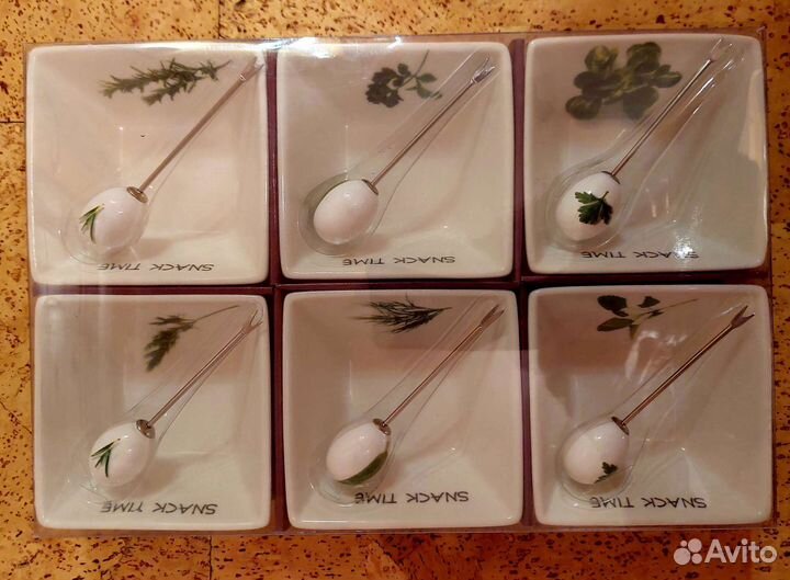 Оливница с вилкой (набор 6 шт.) новая в упаковке