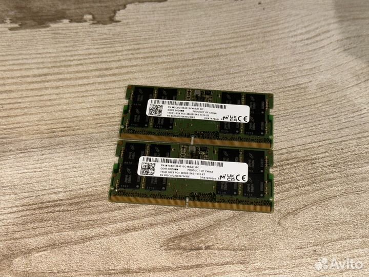 DDR5 32gb sodimm 2x16 micron