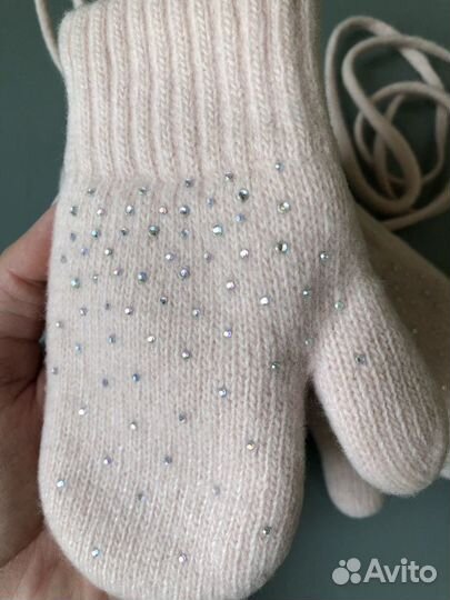 Зимние варежки на девочку 2-4 года