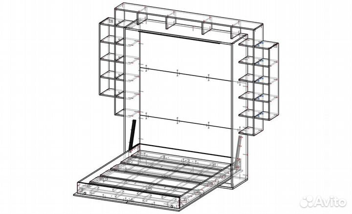 Шкаф кровать трансформер белый