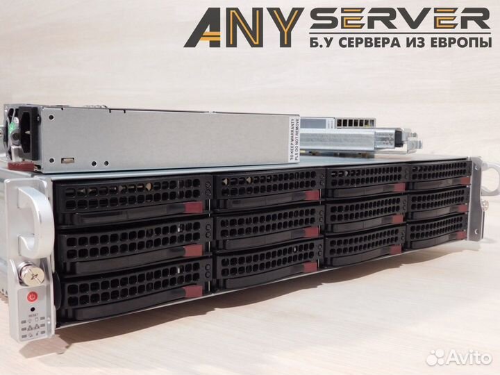 Сервер Supermicro 6028U 2x E5-2683v3 768Gb 12LFF