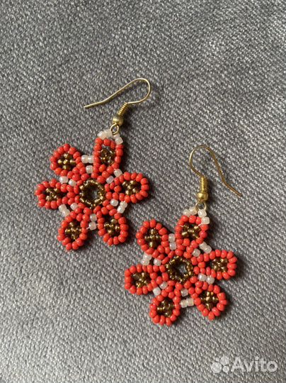 Серьги из бисера
