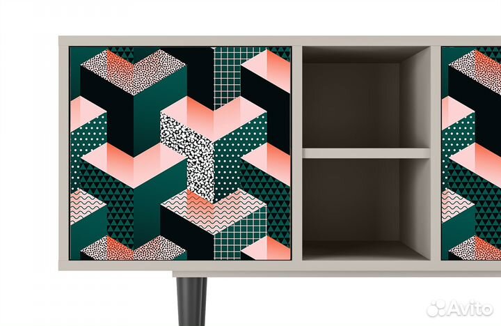 Тв-тумба T5 - Сатин - Geometric Madness