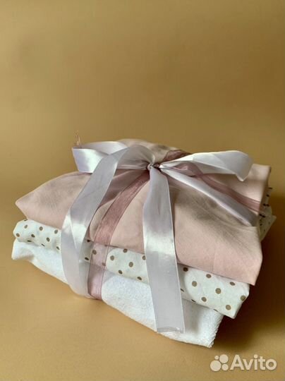 Простыни на резинке и наматрасники 4+2 шт