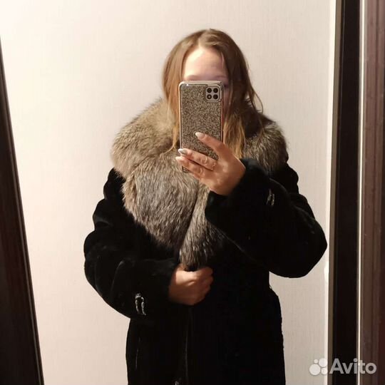 Шуба мутоновая ворот писец