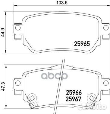Колодки зад.nissan qashqai 13/nissanx-trail