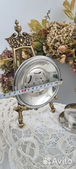 Пресс масленка серебрение винтаж Франция