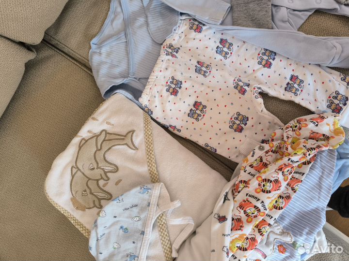 Вещи пакетом для новорождённого 50 -62