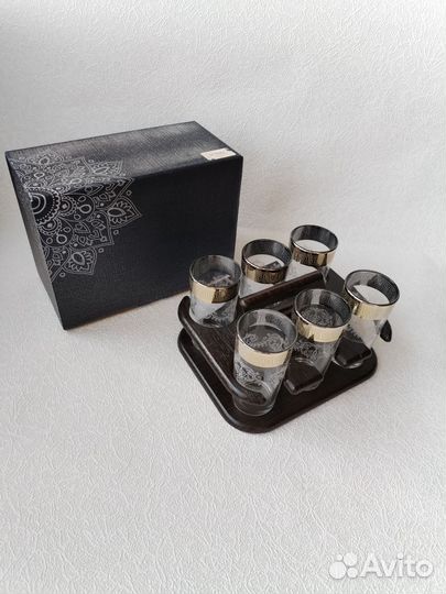 Набор стаканов с подставкой, подарочная упаковка