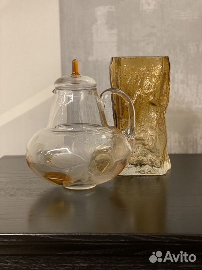 Хрустальный кувшин лзхс СССР виниаж