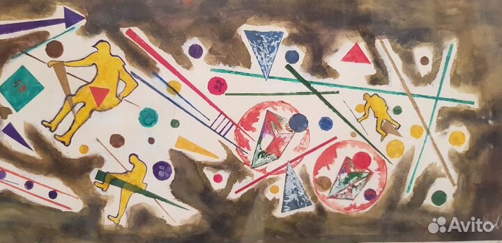 В.Яковлев гуашь, смешанная техника 1967 г