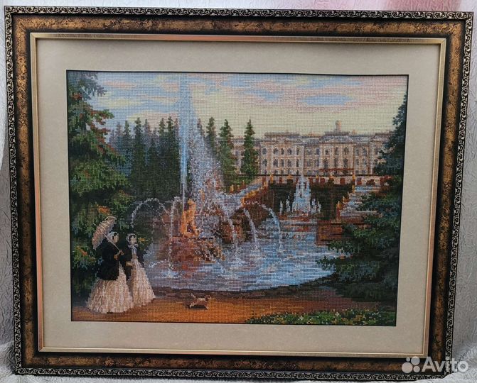 Картина вышитая крестом ручная работа