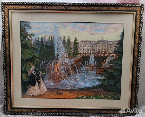 Картина вышитая крестом ручная работа