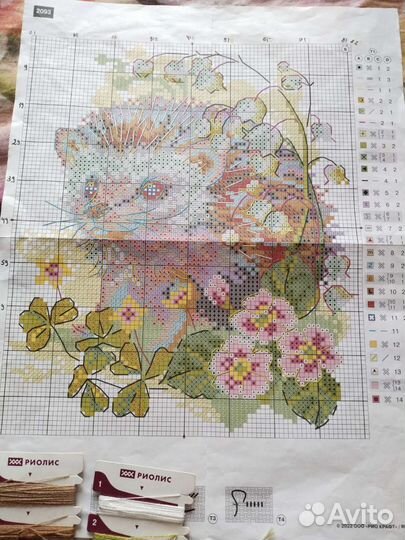 Остатки набора для вышивания фирмы Риолис