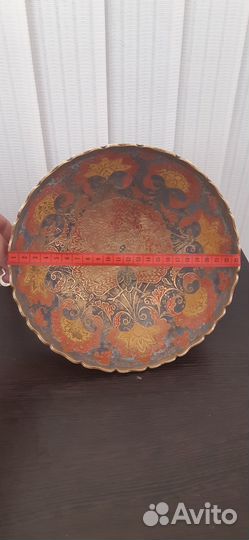 Ваза для фруктов СССР латунь