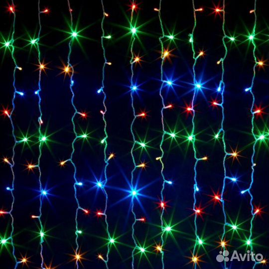 Гирлянда штора цветная (1,5м*1.5м)