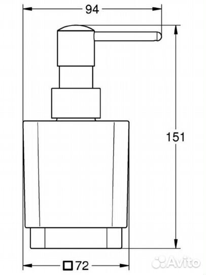 Дозатор Grohe 40805000 Selection Cube жидкого мыла