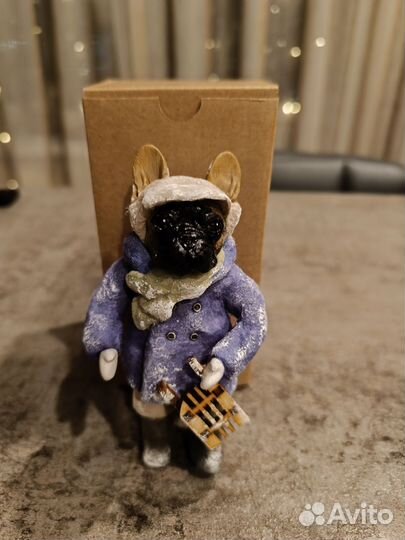 Ватная елочная игрушка