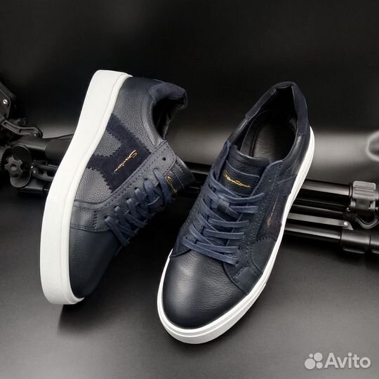 Мужские кожаные кеды 42