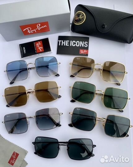 Очки ray ban square зеленые