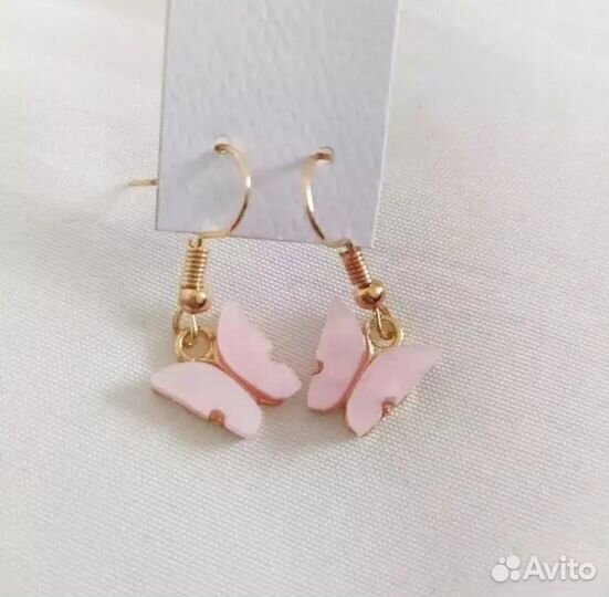 Серьги бабочки