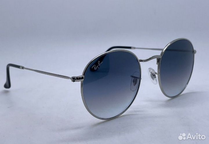 Очки ray ban round metal 53 пепельные
