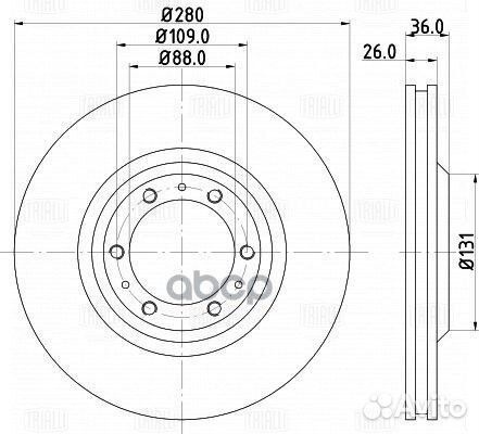 DF 270303 диск тормозной передний Opel Fronter