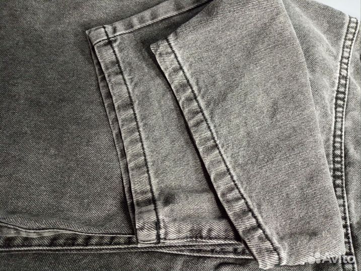 Джинсы бананы большой размер 64(40),серые