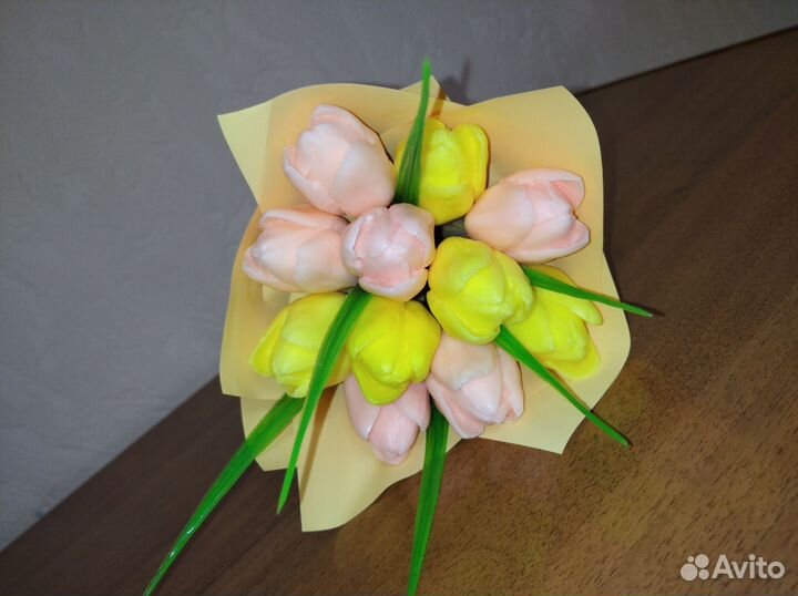 Букет из мыла тюльпаны