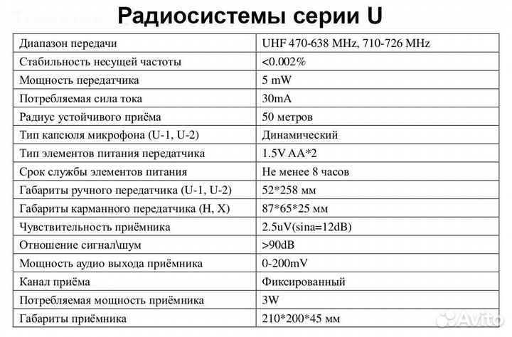 Радиосистема ECO by volta U-2H (505.75/622.665)