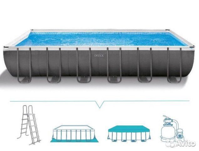 Каркасный бассейн 732х366х132 см intex 26364