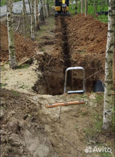 Услуги миниэкскаватора, мини трактора, фреза