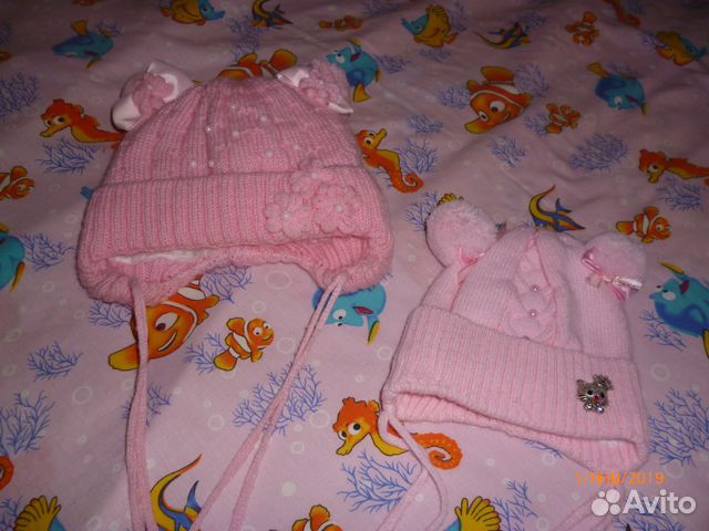 Шапочки на новорожденную девочку